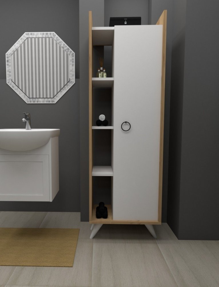 Designerski wygląd w kolorze jasnobrązowym i białym