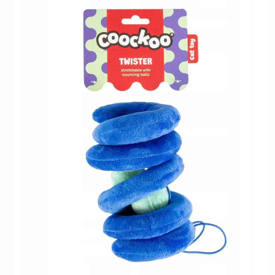Coockoo Pluszowa Zabawka Dla Kota Twister Niebieski 36cm – Idealna zabawa dla Twojego pupila