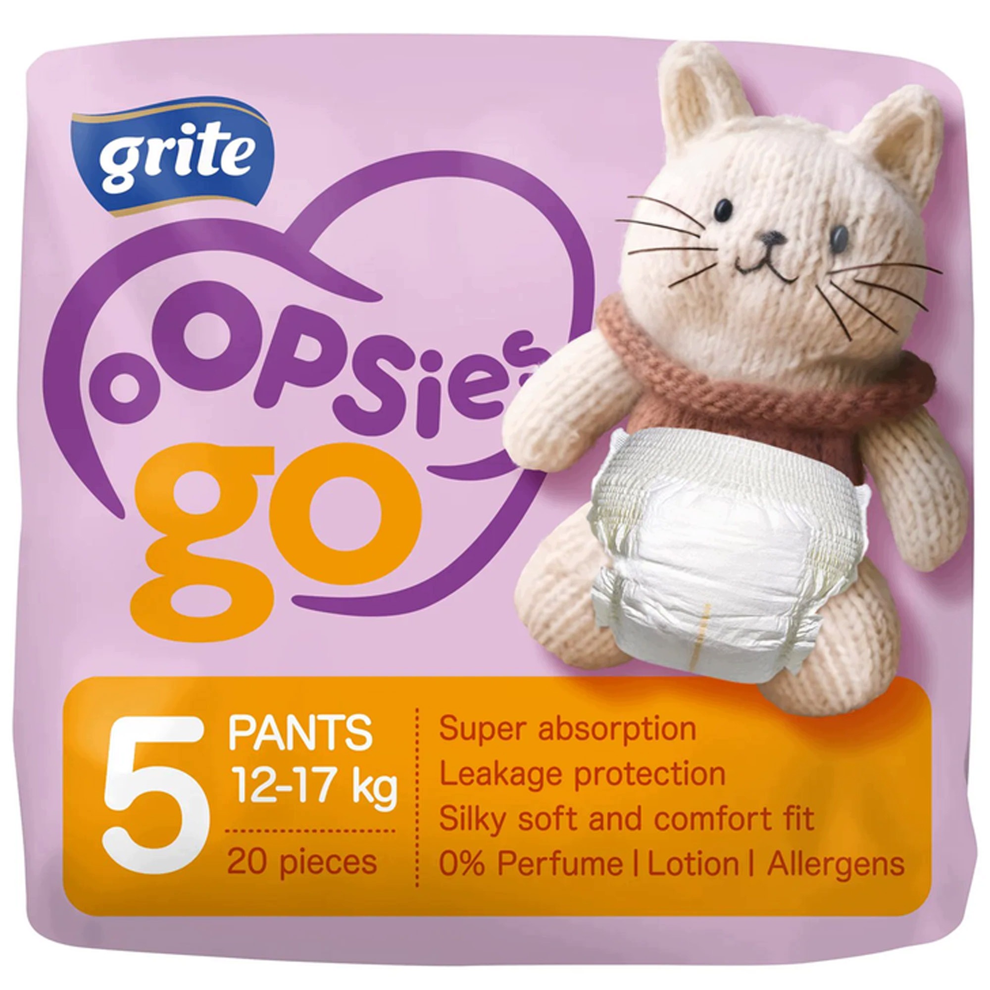 Panty Grite Oopsies GO rozmiar 5 – Komfort i ochrona dla aktywnych dzieci