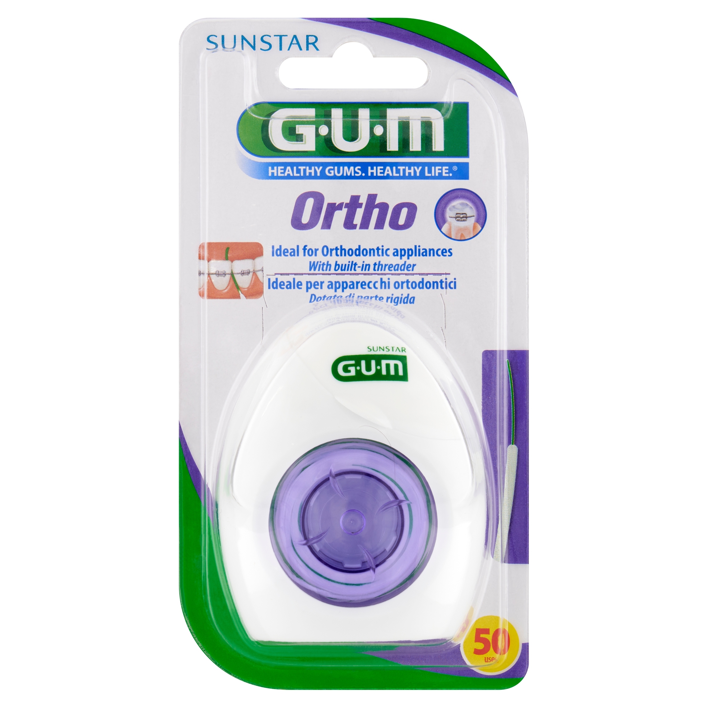 Sunstar GUM D.GUM NIĆ ORTHO FLOSS 3220 – Innowacyjne rozwiązanie dla zdrowia jamy ustnej