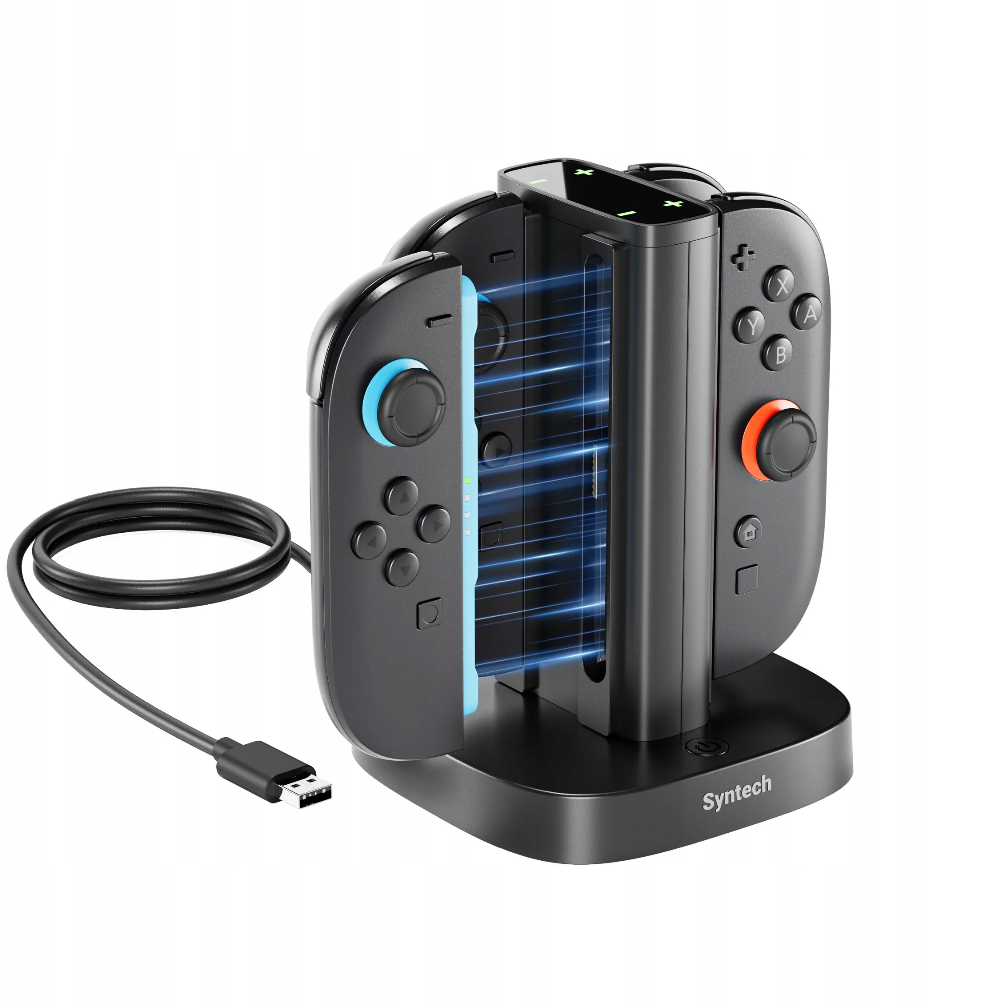 Syntech Stacja Ładowania Joy-Con do Nintendo Switch 2 – 4w1 szybka ładowarka z LED