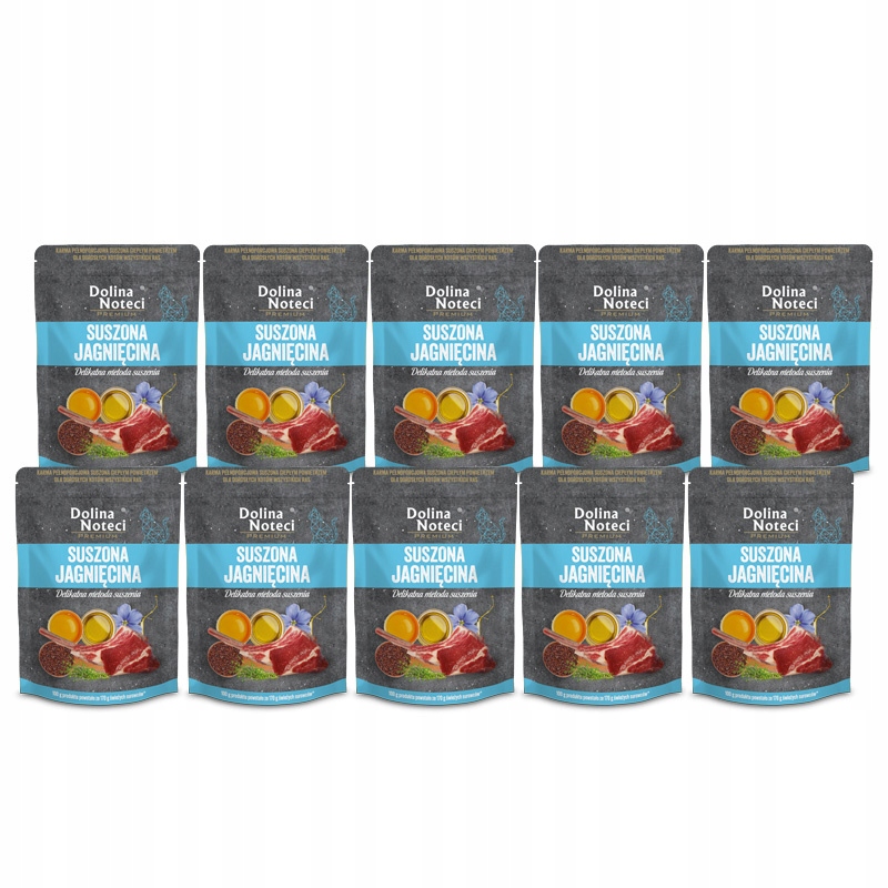 Dolina Noteci Premium Karma suszona dla kotów zestaw jagniędzina 10 x 150 g – Idealne odżywienie dla Twojego kota