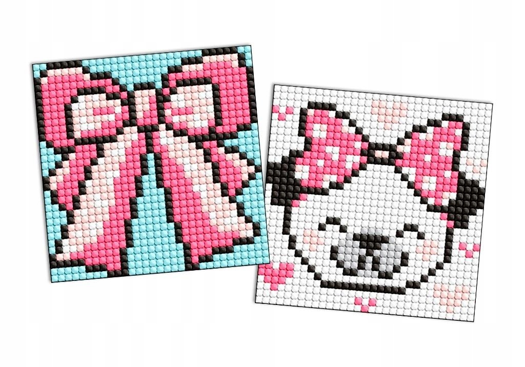 Diamentowa mozaika Kids naklejka - Muszka 9x9cm – Kreatywna zabawa dla dzieci