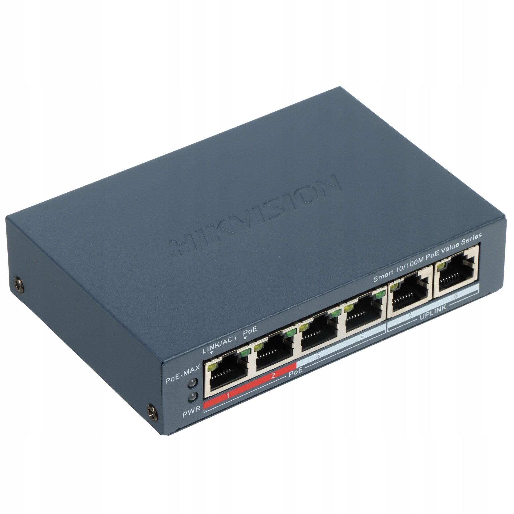 SWITCH POE DS-3E1106P-EI/M 4-PORTOWY Hikvision – Wydajność i niezawodność w sieci