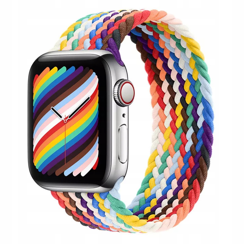 Pasek Apple 40mm Braided Solo Loop rozmiar 4 PRIDE 2021 ORYG – Styl i komfort w jednym