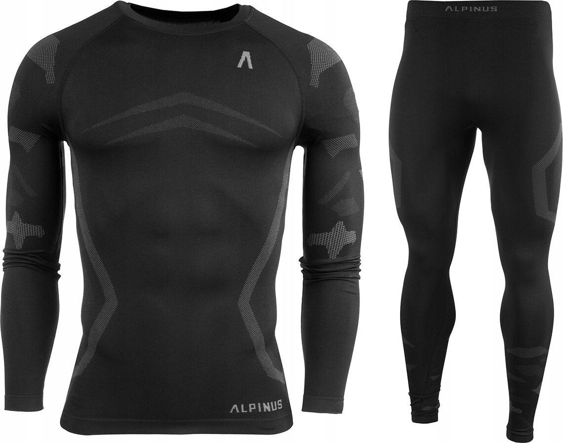 Alpinus Bielizna termoaktywna dla chłopców Alpinus Active Idre Set czarna SI1023 – Komfort i funkcjonalność na każdą porę roku