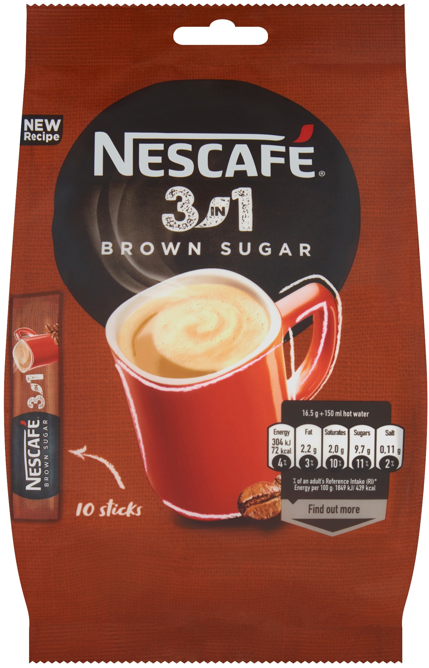 Nescafé 3in1 Brown Sugar – Rozpuszczalny napój kawowy o wyjątkowym smaku