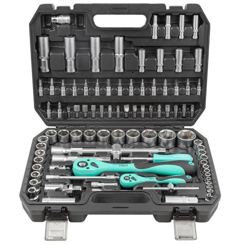 Wysokiej jakości klucze nasadowe w zestawie 94 elementów