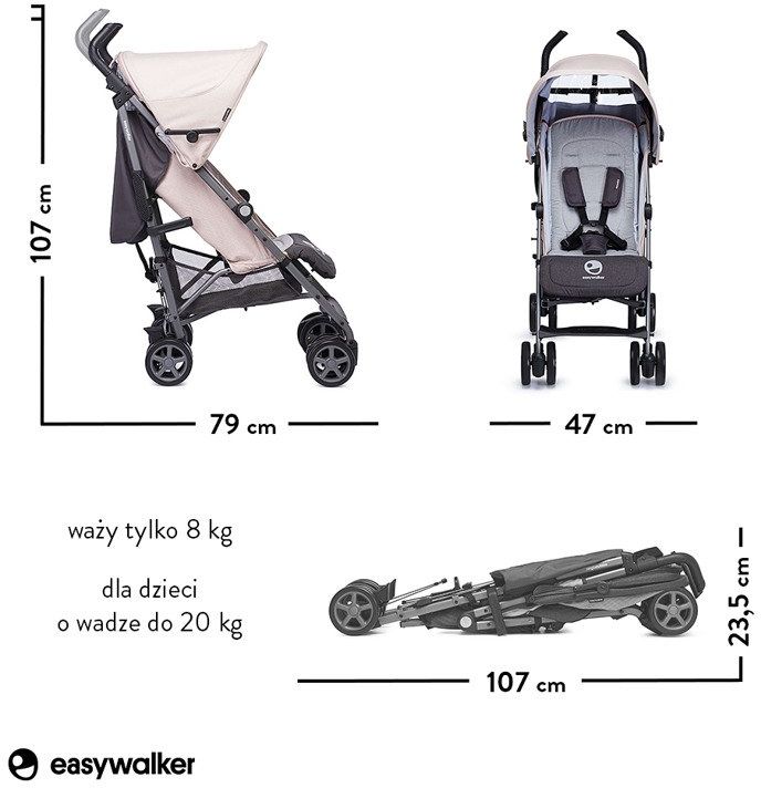 Easywalker Wózek spacerowy Buggy+ Monaco Apero