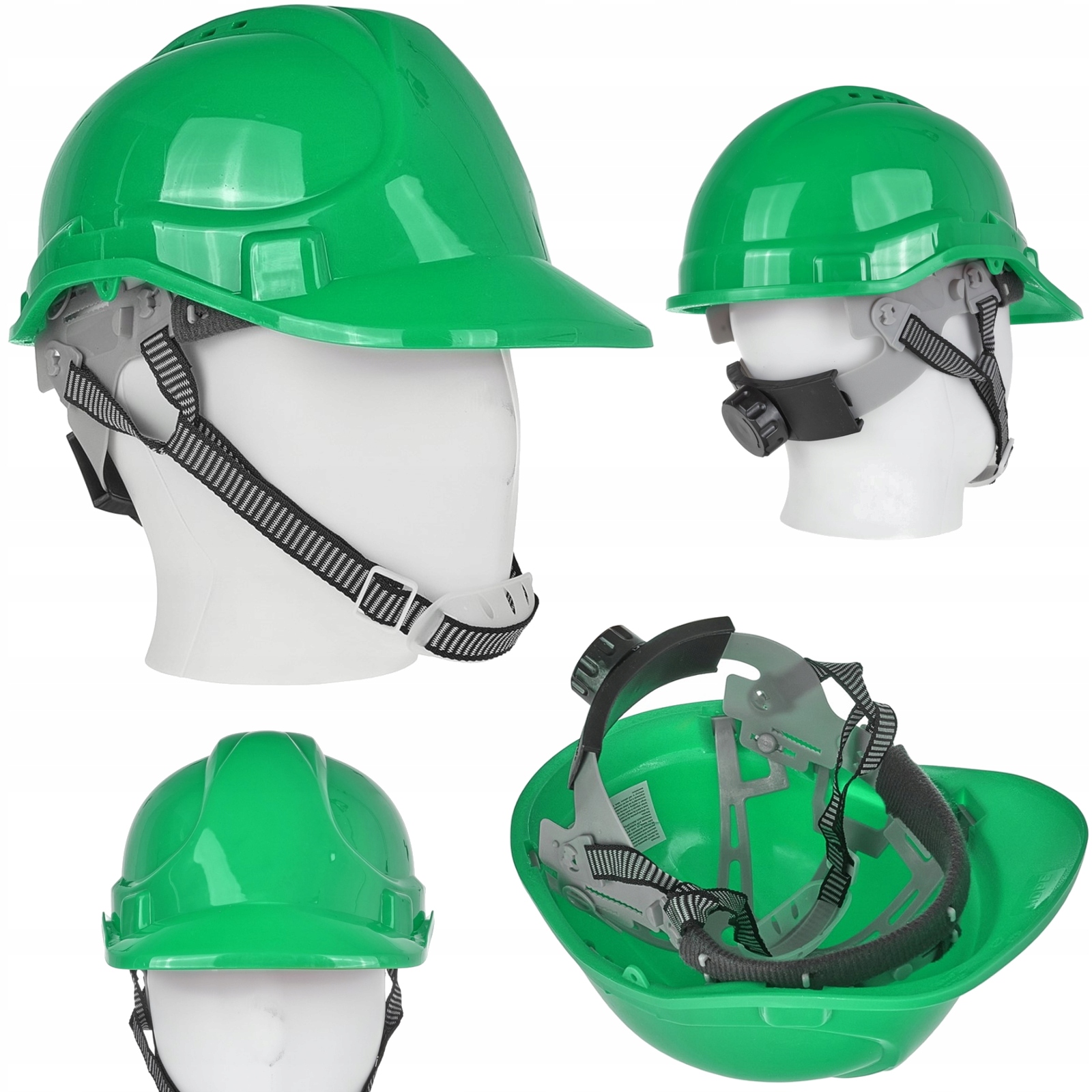 Kask ochronny budowlany BHP regulowany – zielony G90038