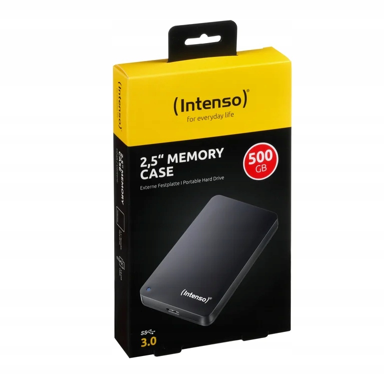 Dysk zewnętrzny Intenso Memory Case 500GB Czarny – Twoje dane zawsze pod ręką