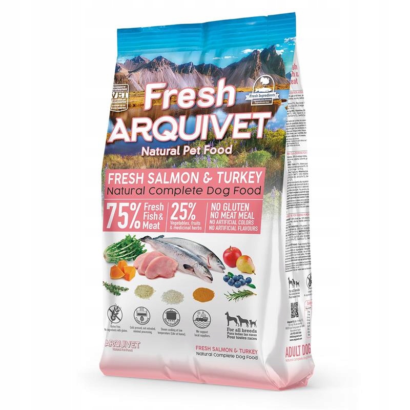 FRESH - Półwilgotna karma dla psa - Łosoś z indykiem 2,5kg