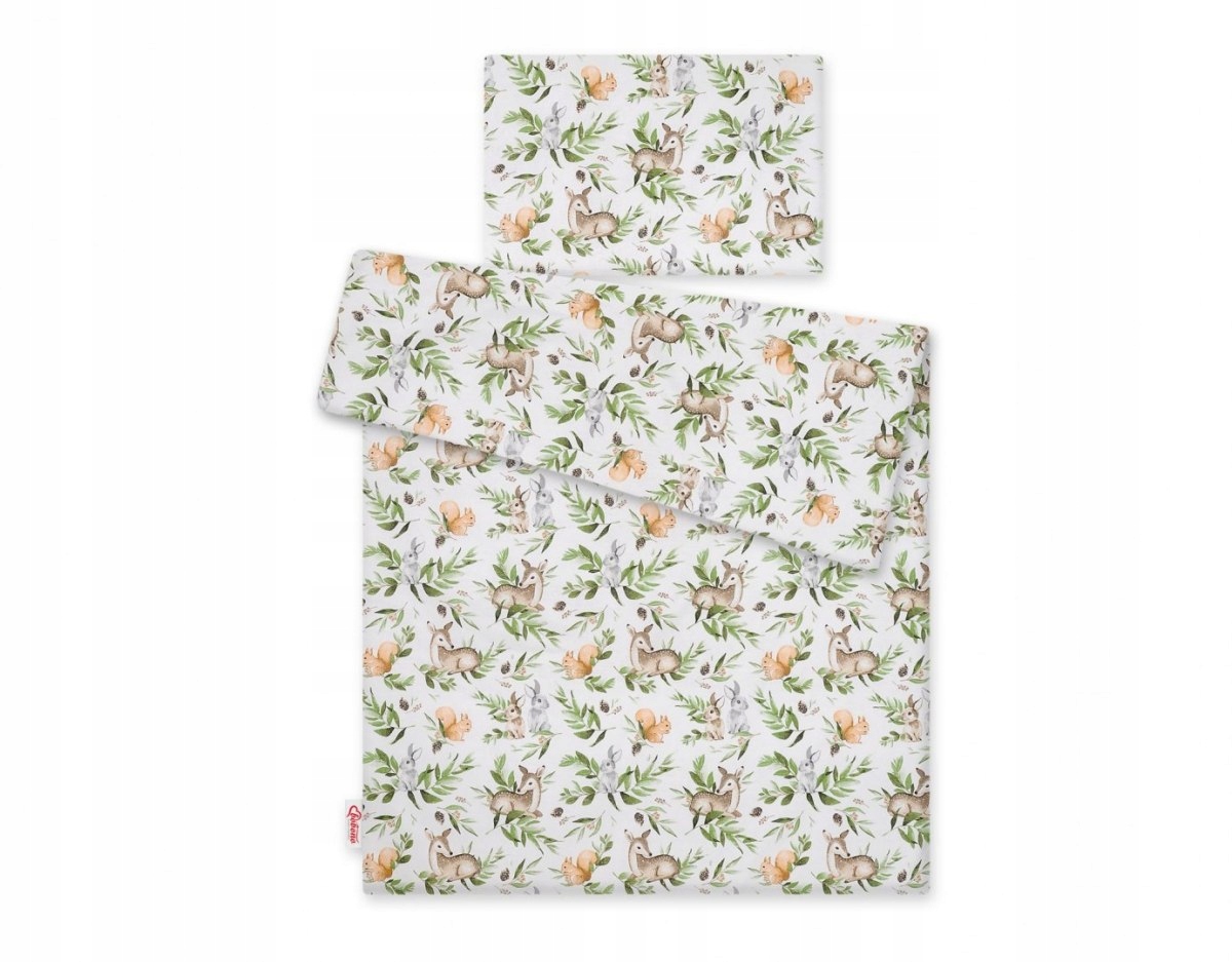Pościel dla dzieci 2-częściowa bawełniana 120x90 cm - woodland green – Komfortowy sen dla Twojego malucha