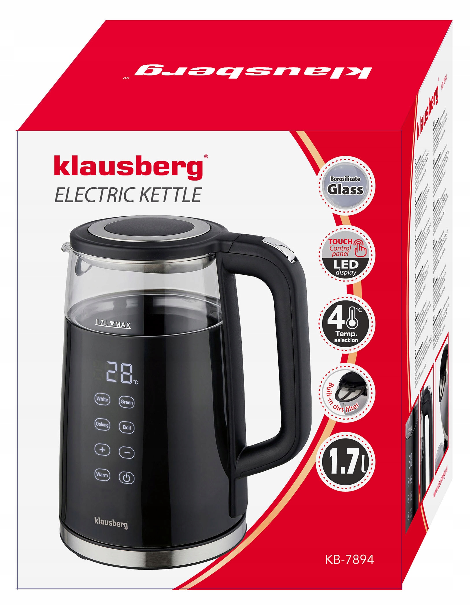 13-stopniowa regulacja temperatury od 40°C do 100°C