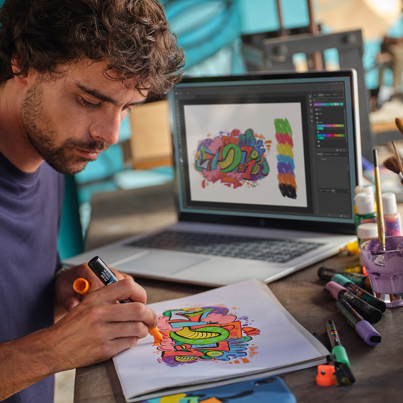 Duży 17,3-calowy dotykowy ekran Full HD