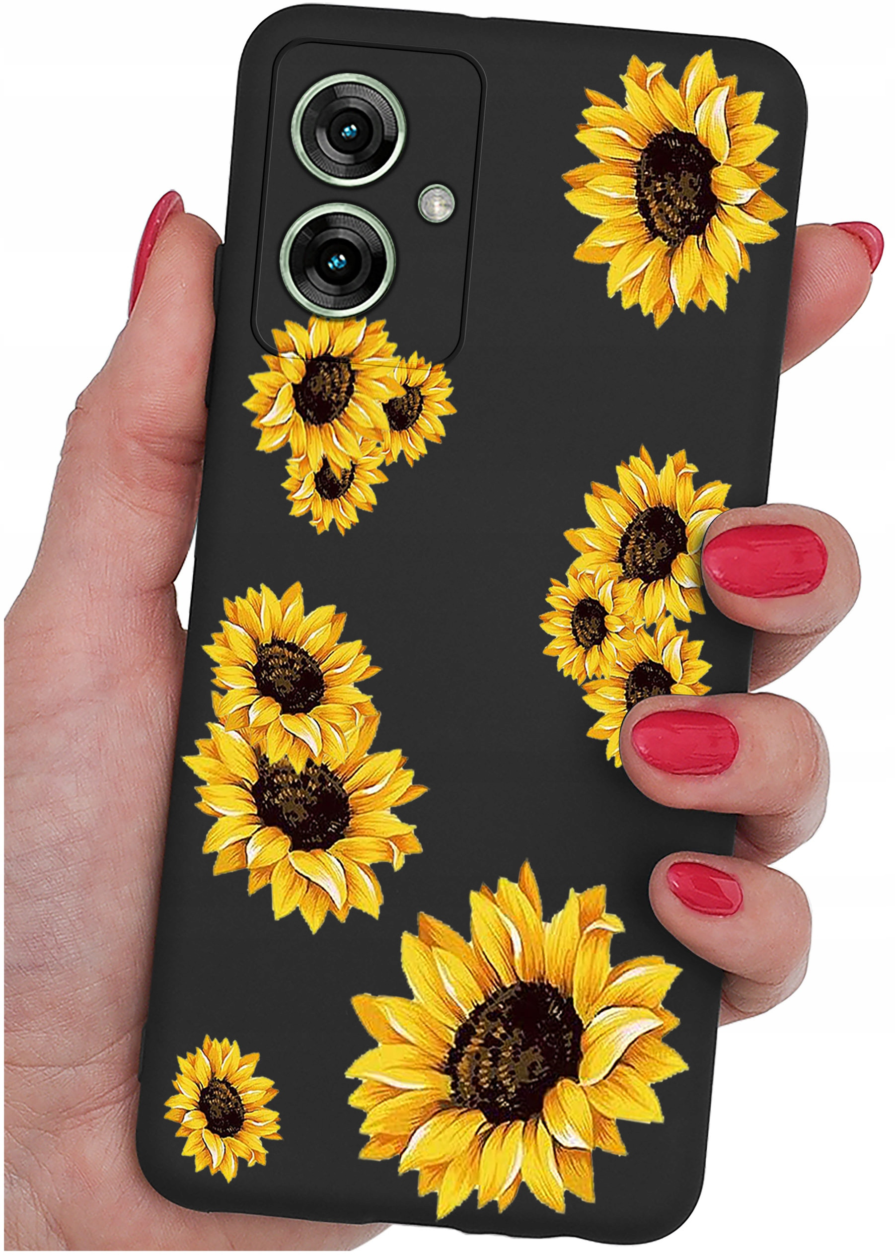 Etui do Motorola Moto G55 5G WZORY | Silikonowe Matt Case z Szkłem Hartowanym 9H