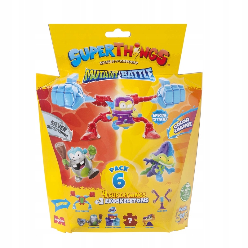 SUPERTHINGS Mutant Battle 2 + Egzoszkielety 4 Figurki – Zbieraj i baw się w Kaboom City!
