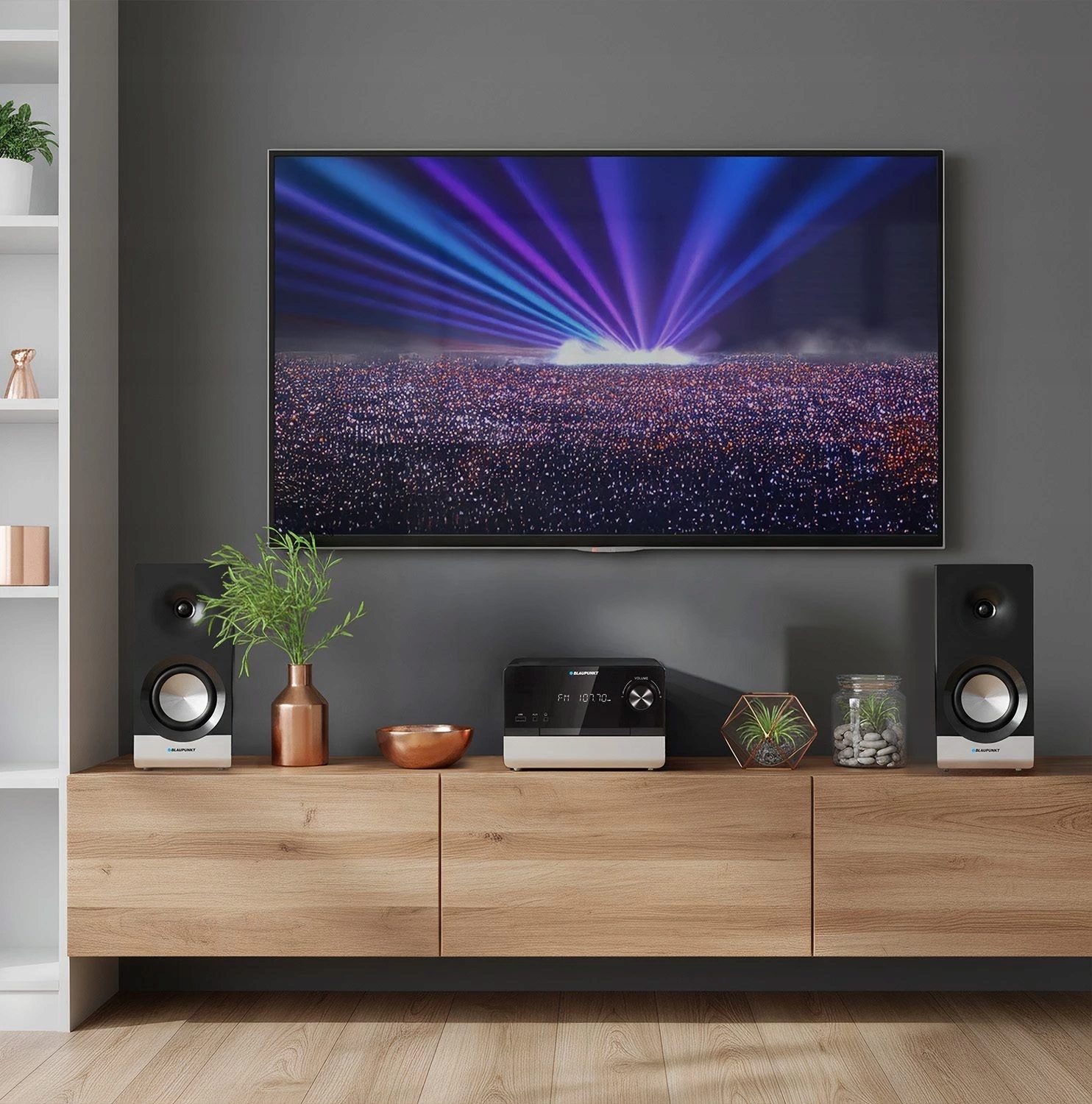 Kompaktowy system audio z mocą 100 W RMS