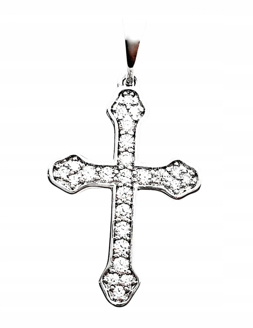 Zawieszka Krzyżyk z Cyrkoniami 26x17 mm – Elegancja i Symbolika w Jednym