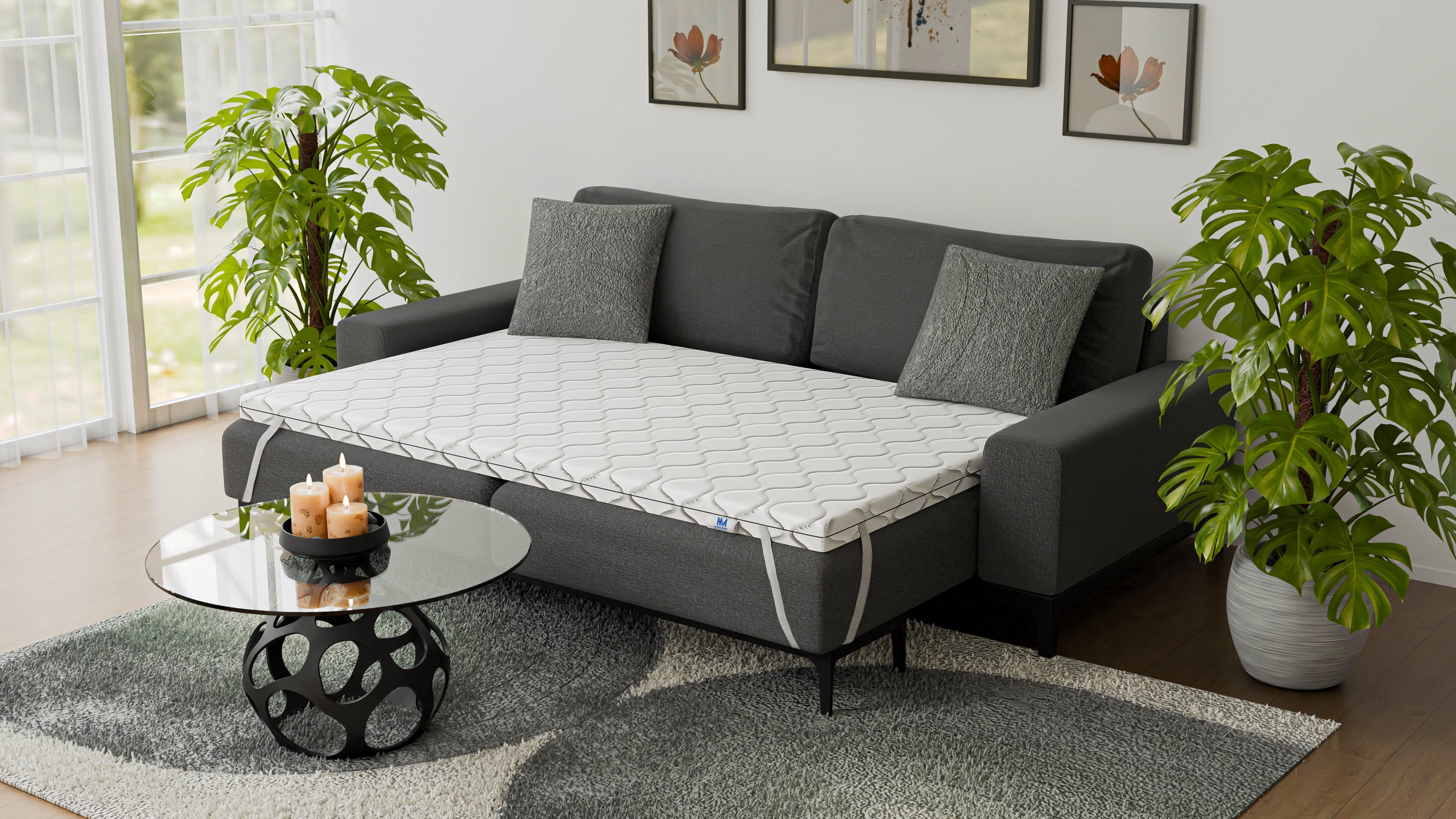 Topper Visco 90x200 materac masujący 8 cm nakładka dwustronny z pokrowcem Model Visco Topper 8 cm H2/H3