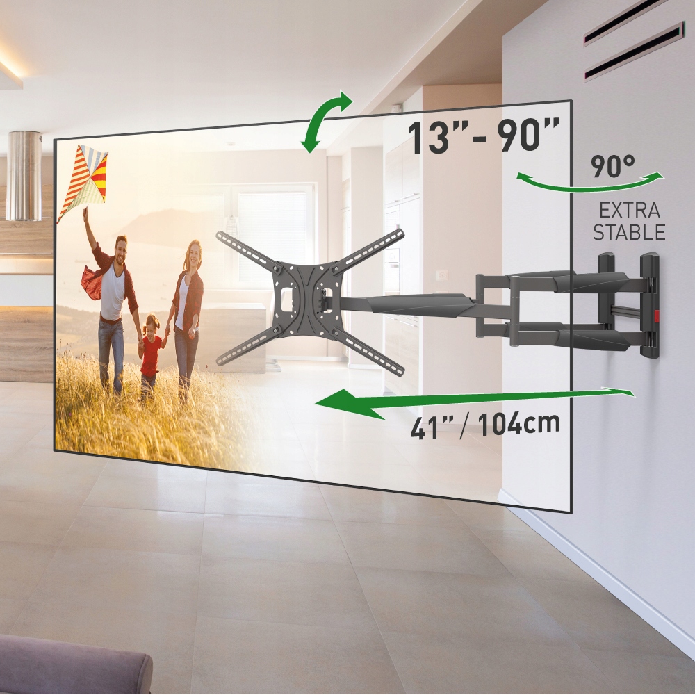 Długi wysięgnik 104 cm dla optymalnej widoczności