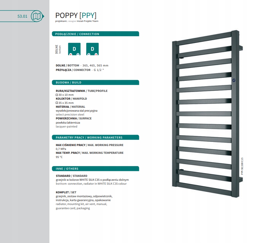 Wysoka jakość materiałów – Stal precyzyjna i trwała powłoka lakiernicza