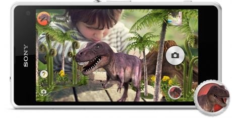 Przełącz aparat telefonu Xperia Z1 Compact w tryb rzeczywistości rozszerzonej i nadaj zabawny wygląd swoim zdjęciom.