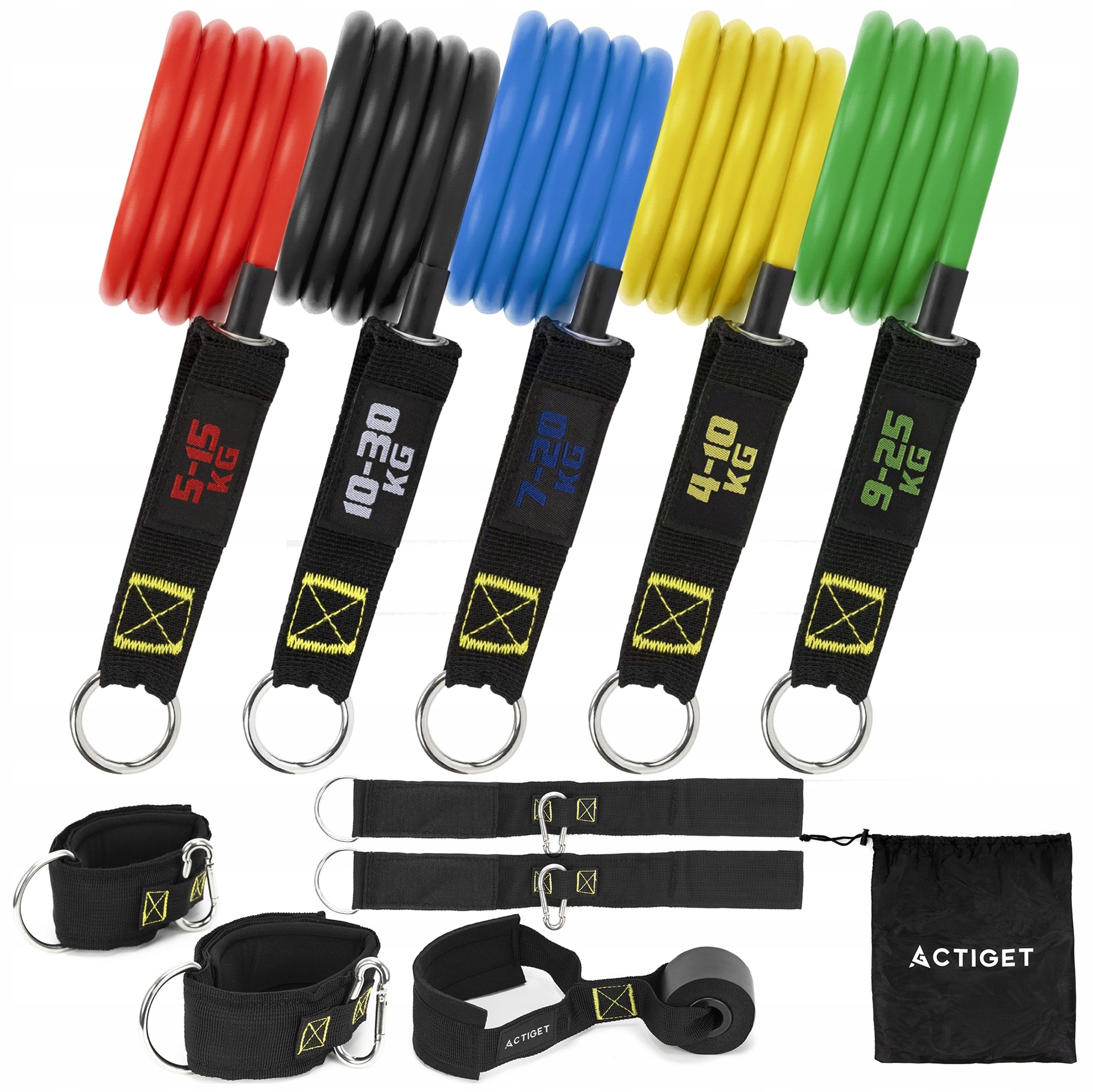 Gumy oporowe do ćwiczeń zestaw 5 szt. – Idealne wsparcie dla Twojego treningu