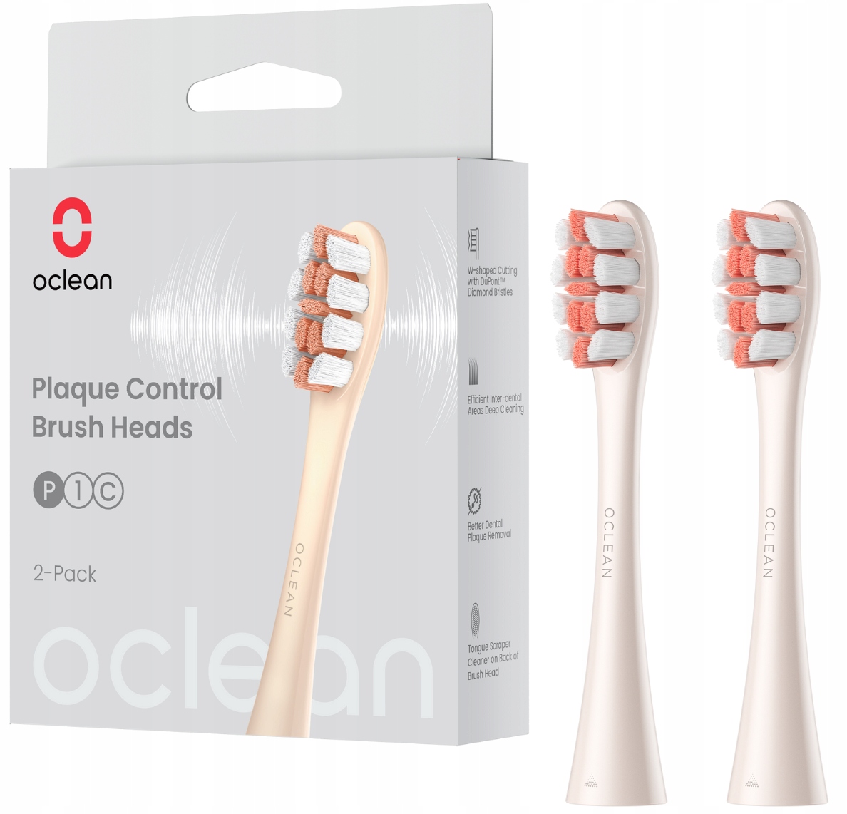 Oclean wymienna końcówka Plaque Control Medium P1C8 – Idealne rozwiązanie dla zdrowych zębów