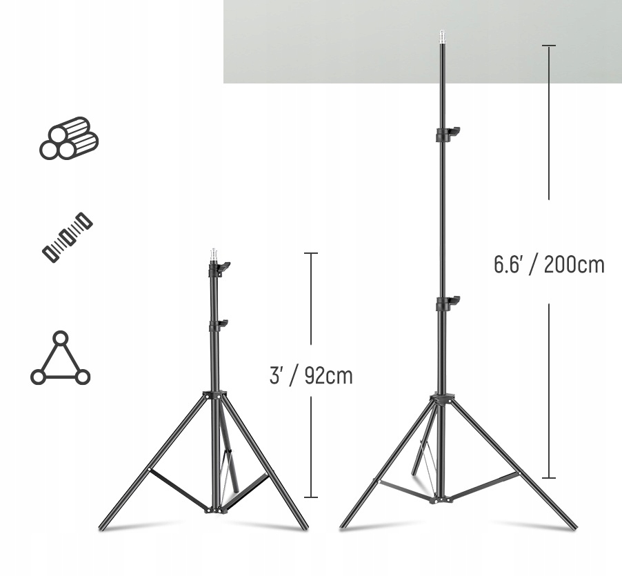 Solidna konstrukcja i mobilność – Statywy o wysokości do 200 cm