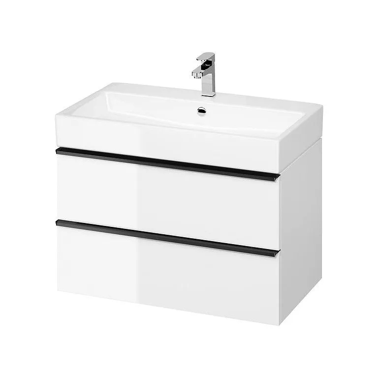 Nowoczesny design z czarnymi uchwytami