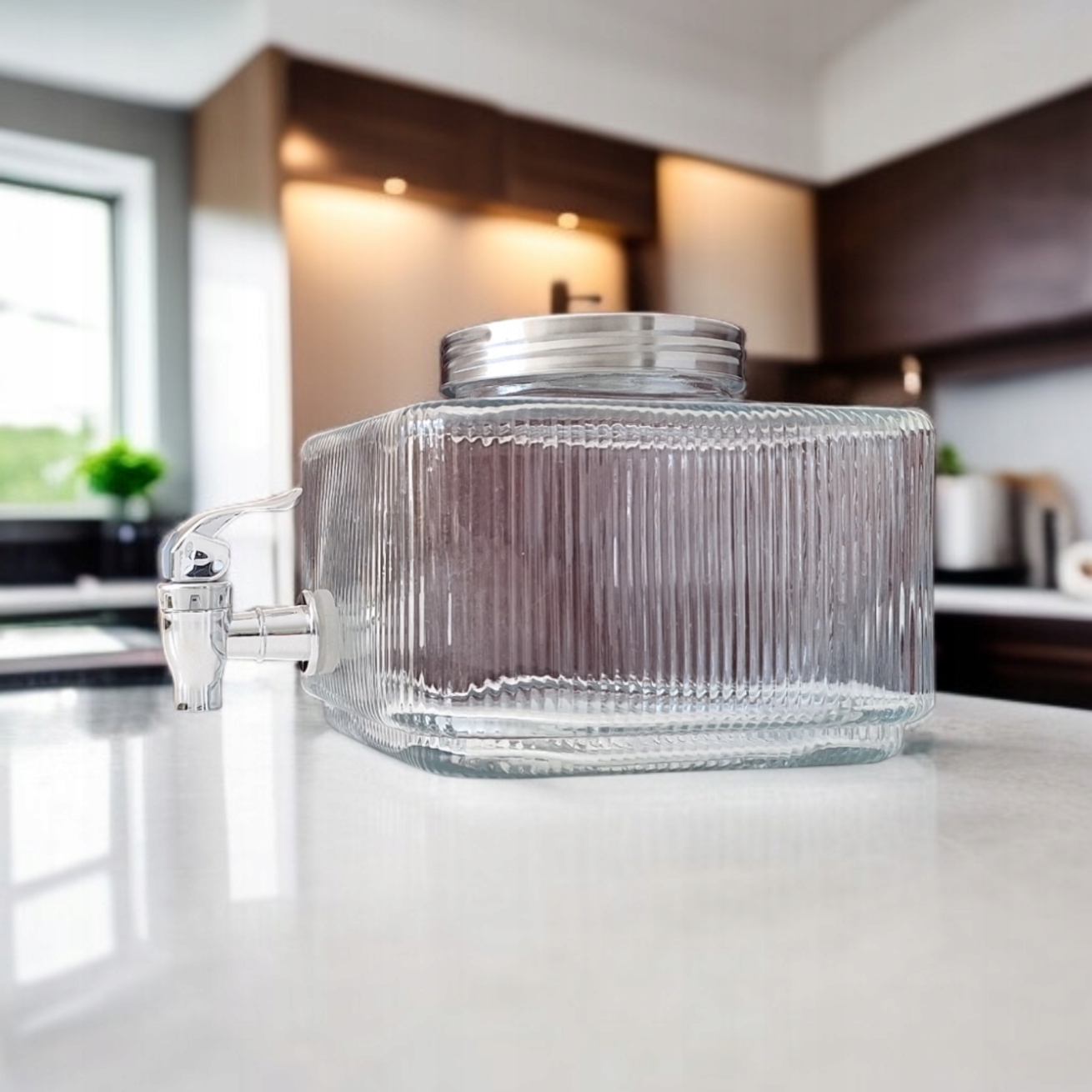 Słój szklany 3l do napojów z kranikiem – Idealny do lodówki