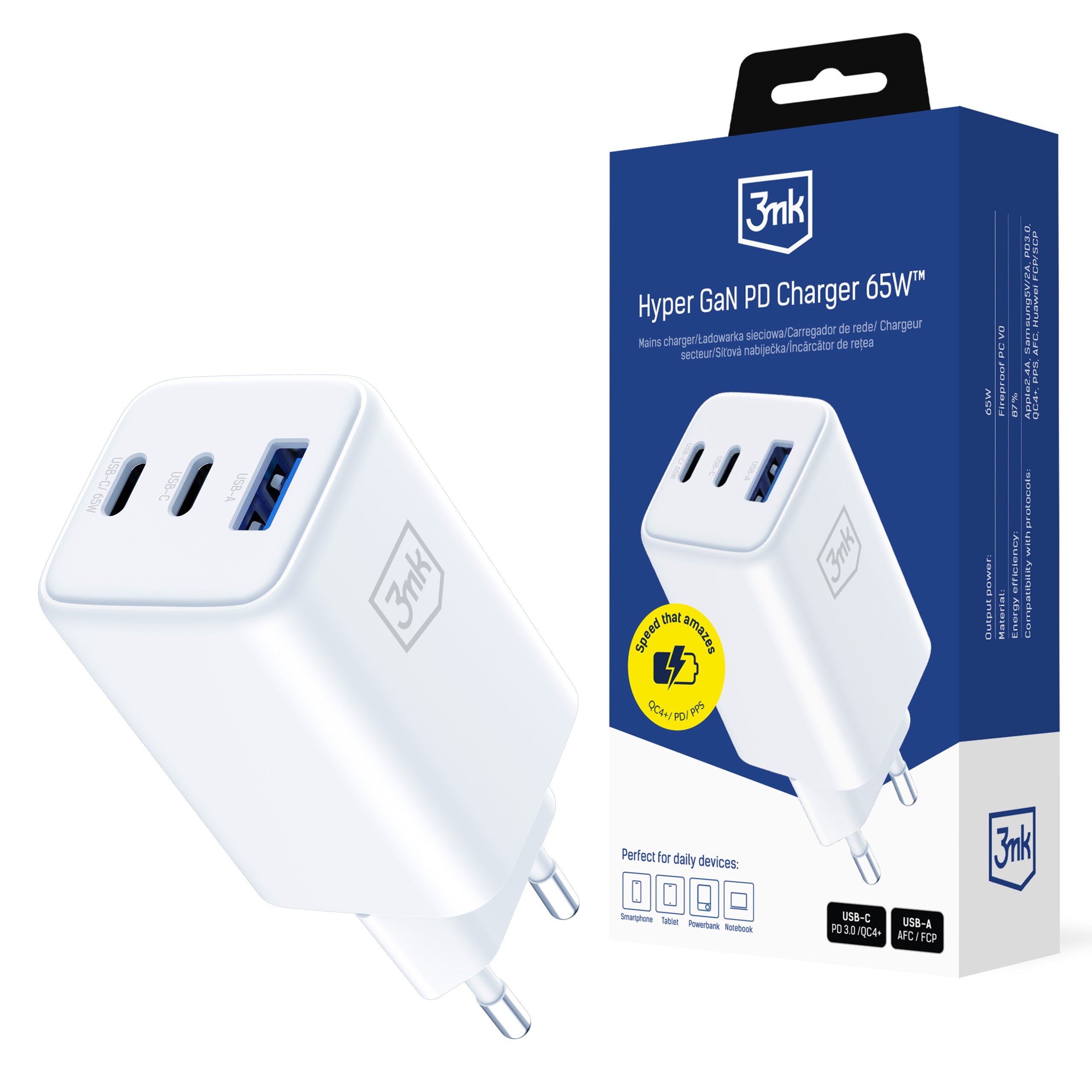 Ładowarka sieciowa 3MK Hyper GaN Charger 65W – Szybkie i efektywne ładowanie