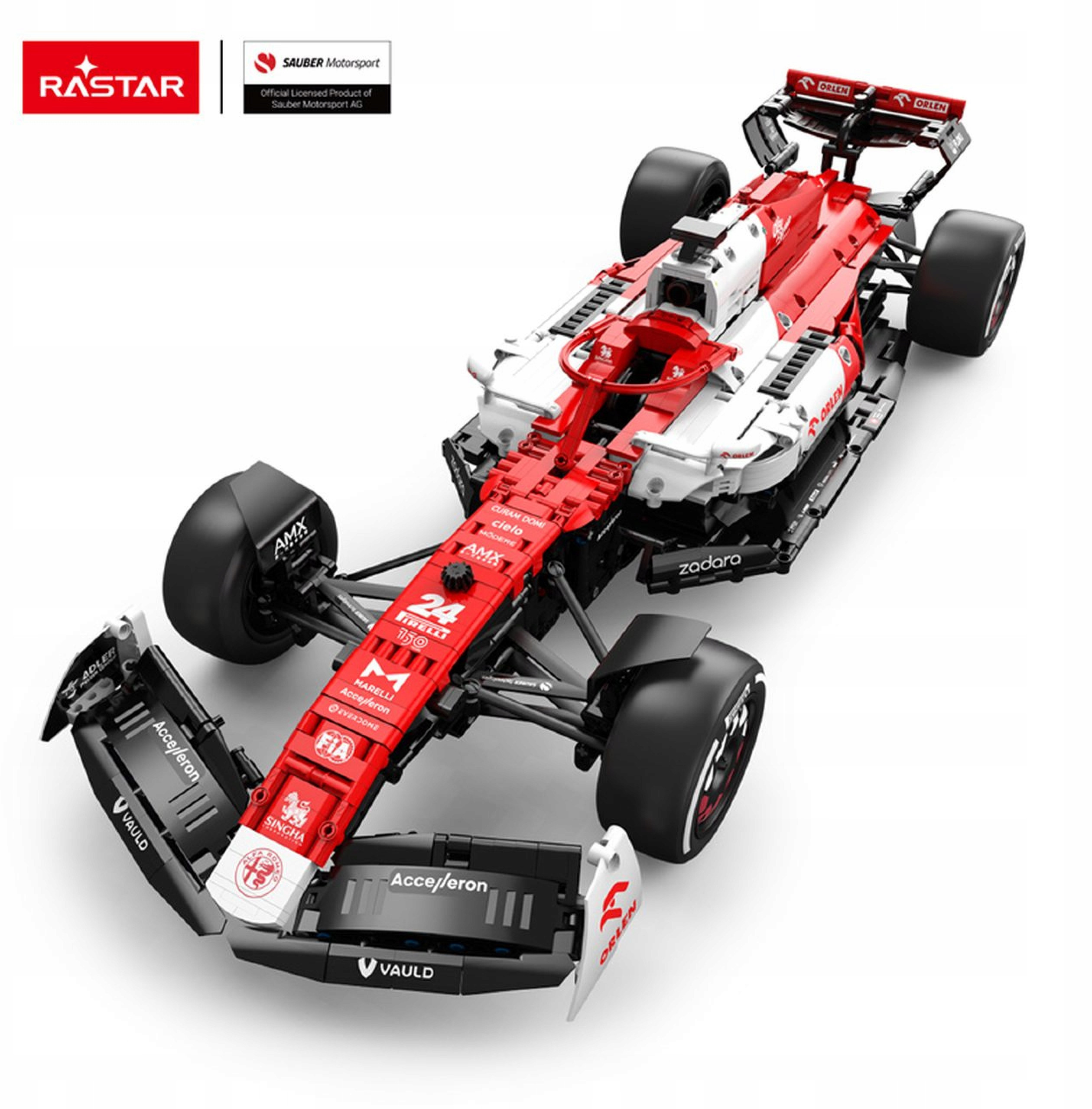 Rastar 1:8 Alfa Romeo F1 C42 – Klocki konstrukcyjne dla małych inżynierów