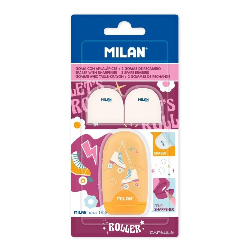 Teka Temperówko - gumka Capsule Roller + 2 gumki MILAN – Idealne połączenie funkcjonalności