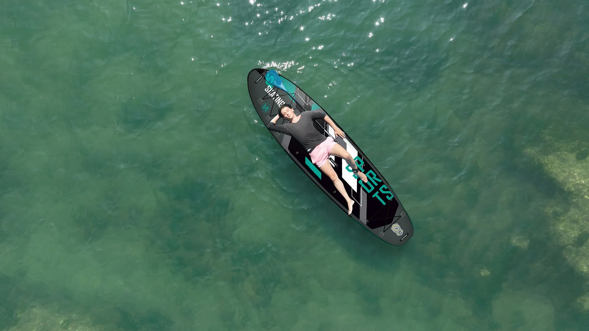 Deska SUP SKATINGER Sports Grey 350x89x15 cm (11'6'') – Idealna do jogi i relaksu na wodzie