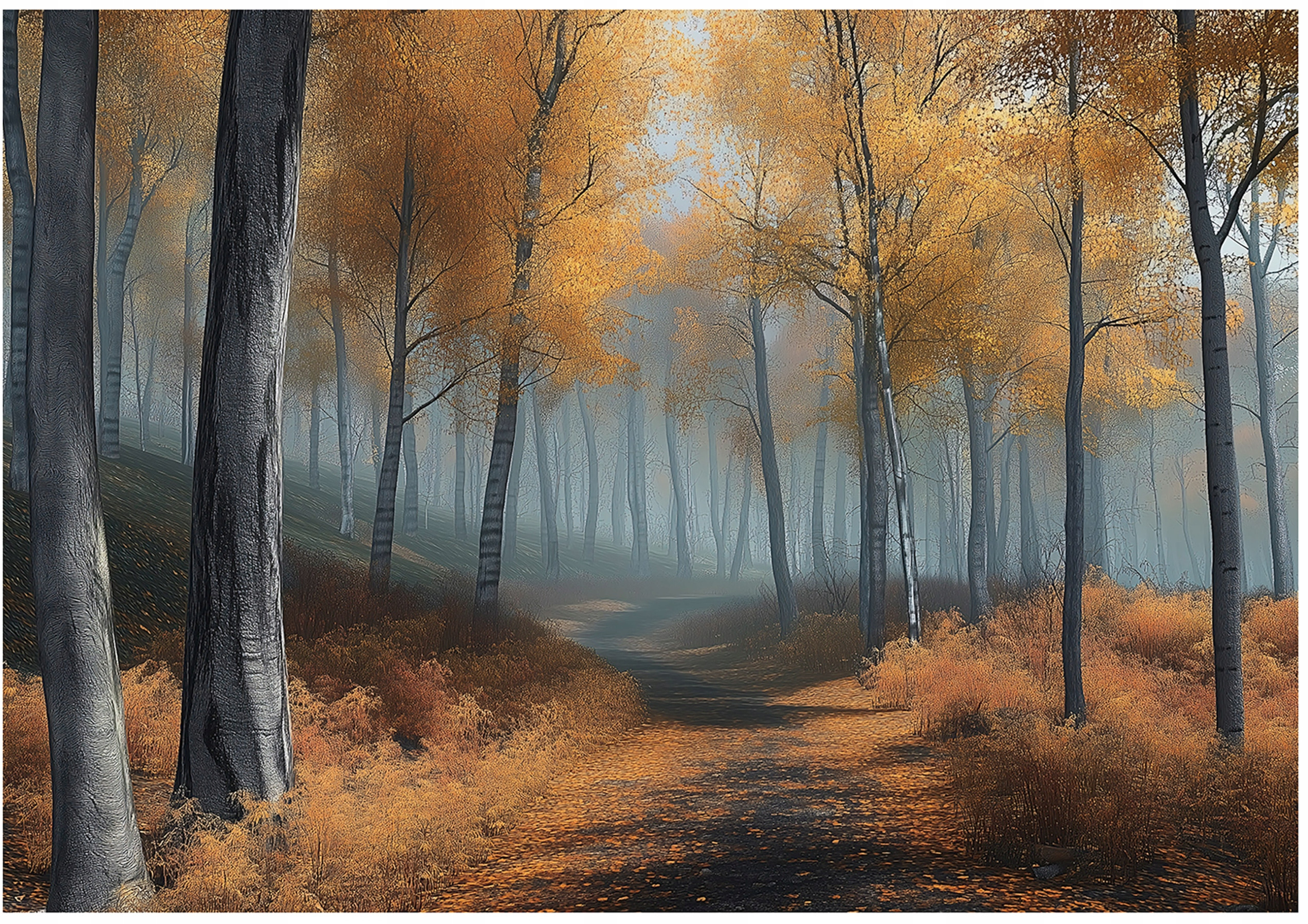 Fototapeta 3D Las Drzewa Natura Sypialnia Salon Tapeta Flizelina 400x280 – Ożyw swoje wnętrze