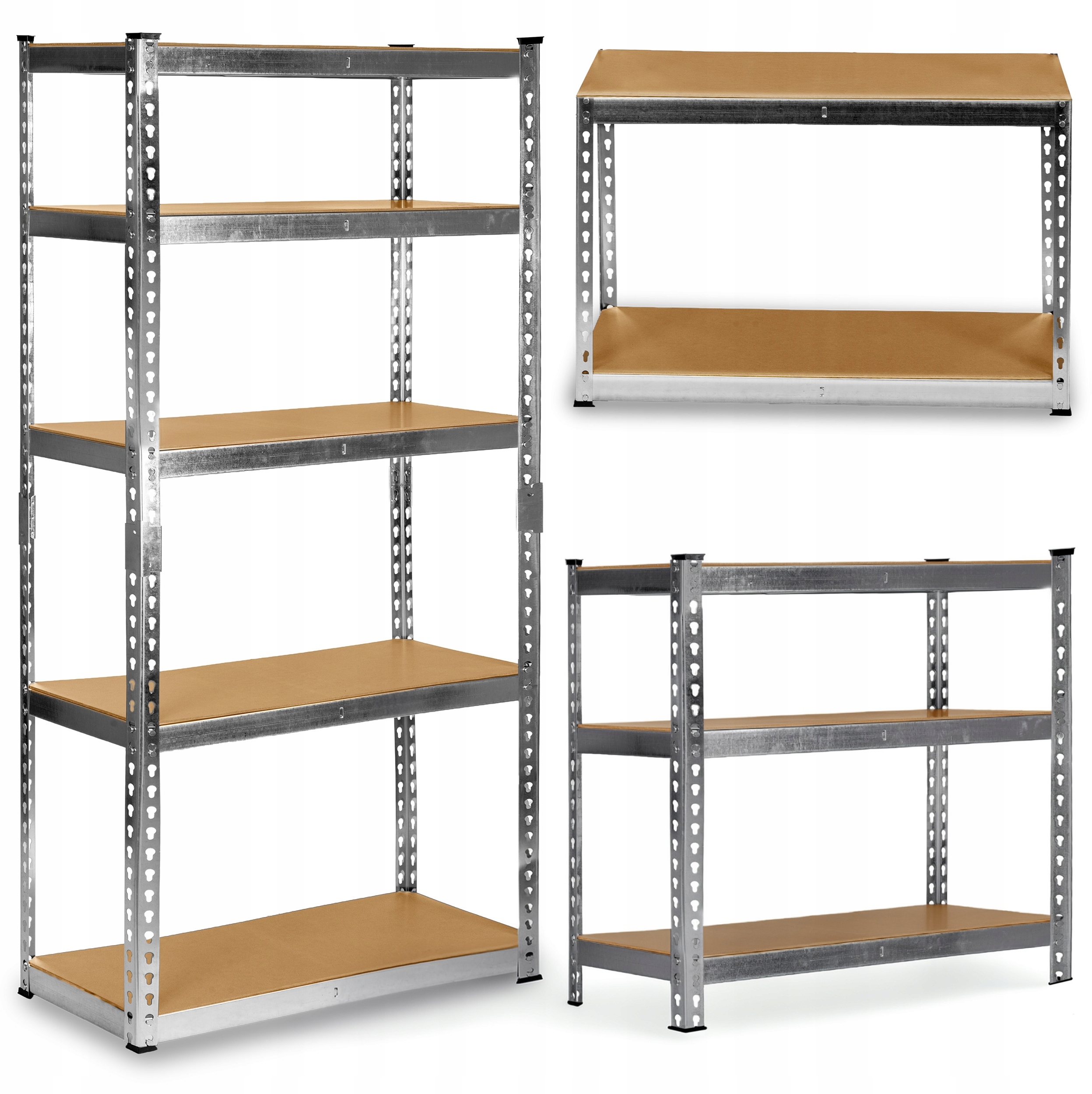 Regał metalowy magazynowy 183 x 90 x 40 cm HR-853 srebrny – Idealne rozwiązanie do przechowywania