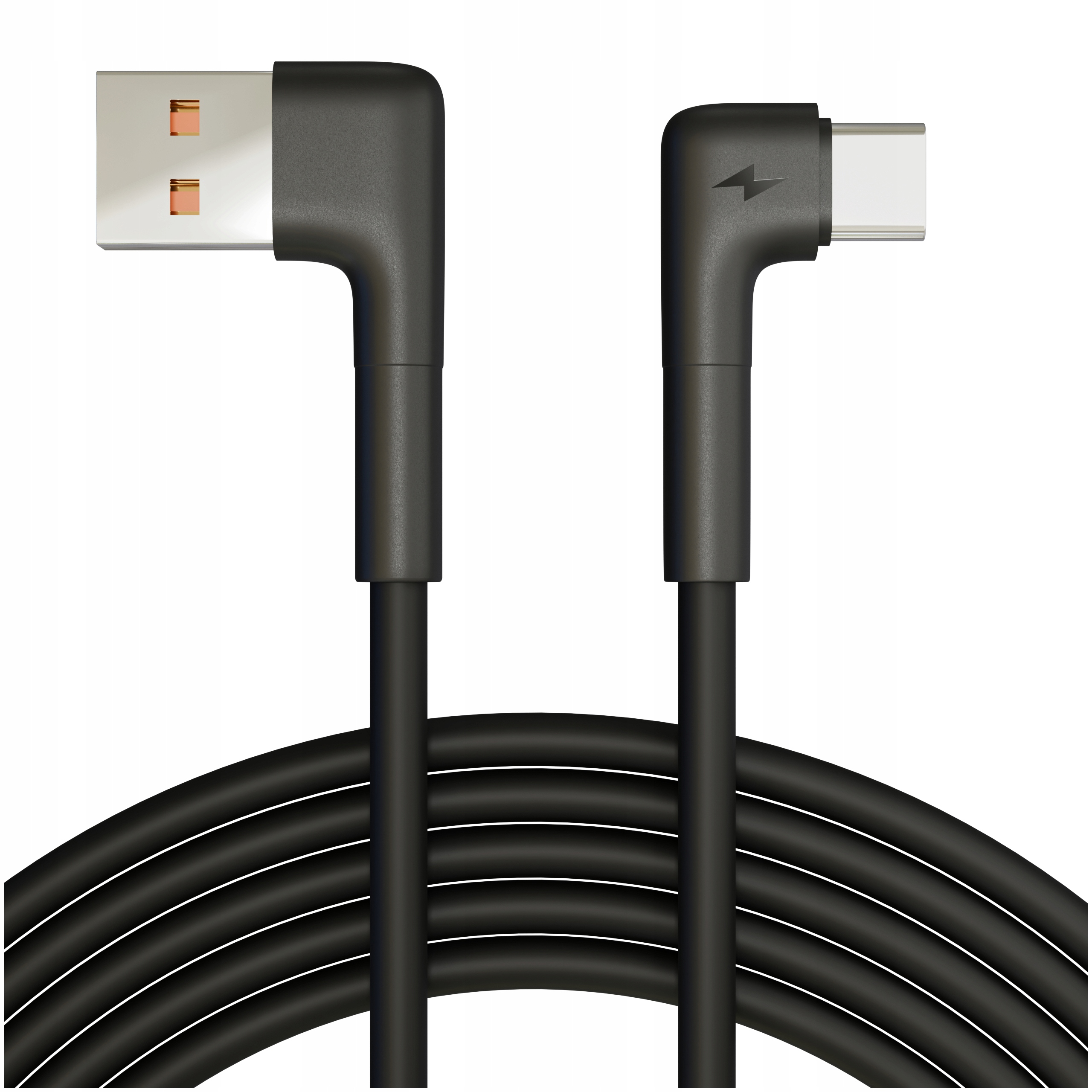 KABEL USB TYP-C PRZEWÓD MOCNY KĄTOWY 90 STOPNI WYGIĘTY 3A 2m – Idealne rozwiązanie do ładowania i transferu danych