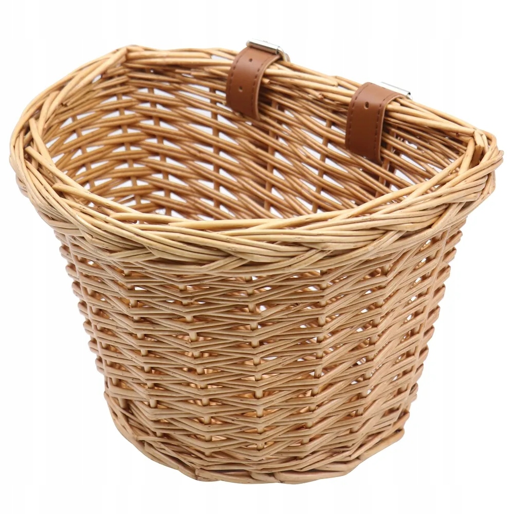 Kosz rowerowy wiklinowy przedni FSBKT-131-1 kolor drewna – Stylowy dodatek do Twojego roweru