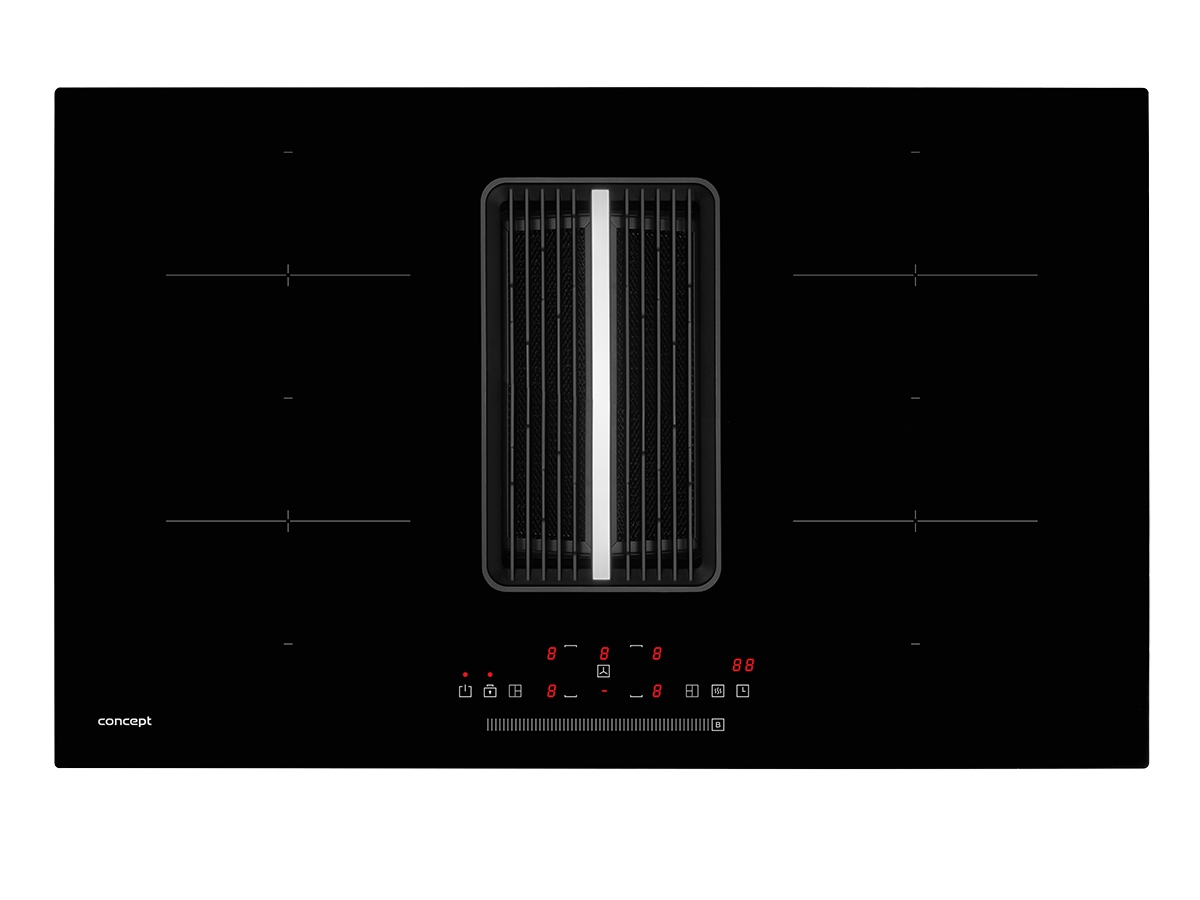 Płyta indukcyjna Concept IDV6083bc – Nowoczesne gotowanie z wbudowanym okapem