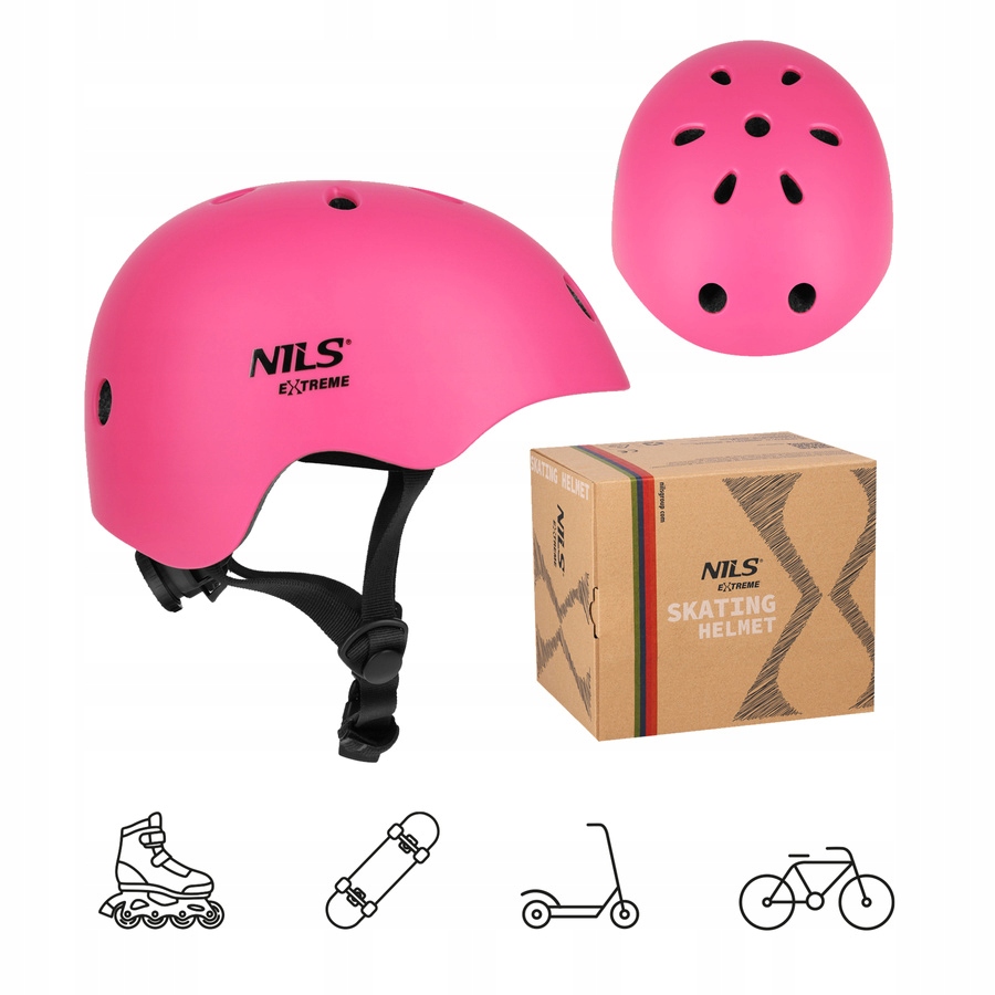 MT301 Kask Różowy S (52-56cm) Nils Extreme – Bezpieczny wybór dla młodych sportowców