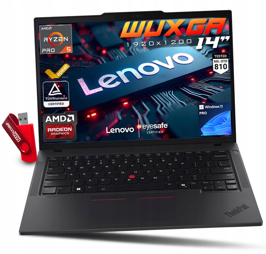 Laptop Lenovo ThinkPad T14 G5 Ryzen 5 PRO 32GB 1TB SSD WUXGA IPS – Wydajność i mobilność w jednym