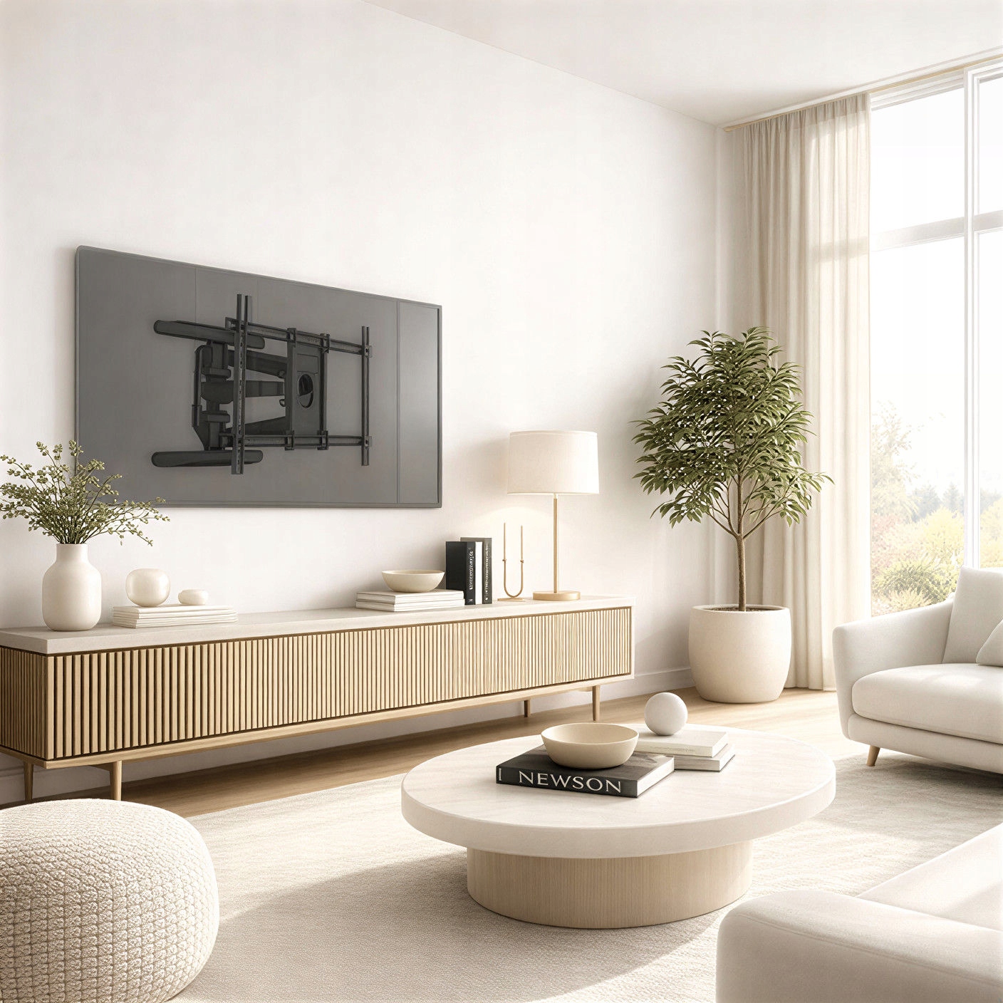 Niskoprofilowy design – minimalistyczny montaż blisko ściany