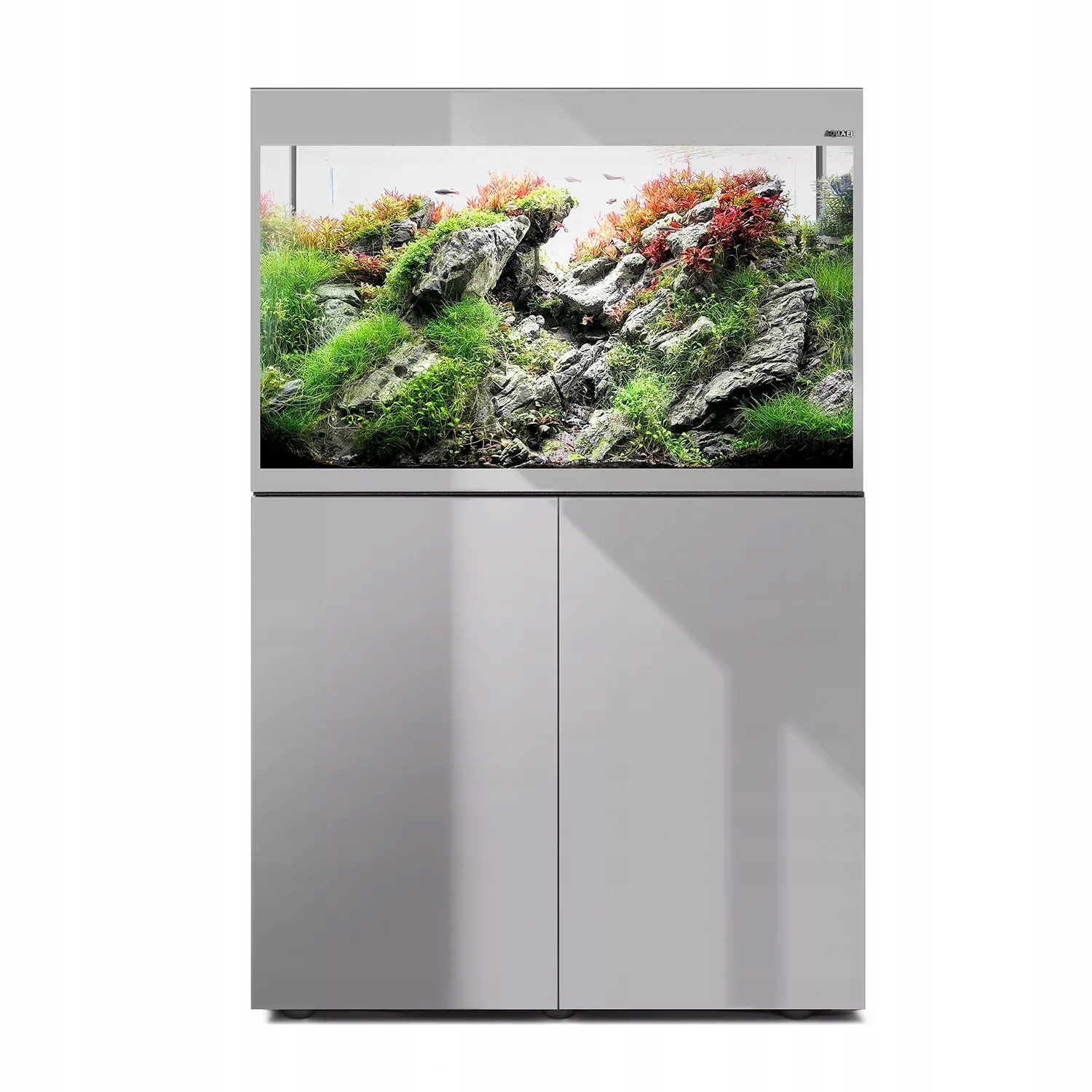 AQUAEL ZESTAW GLOSSY ST 80 D&N SZARY + SZAFKA – Elegancja i funkcjonalność w akwarystyce