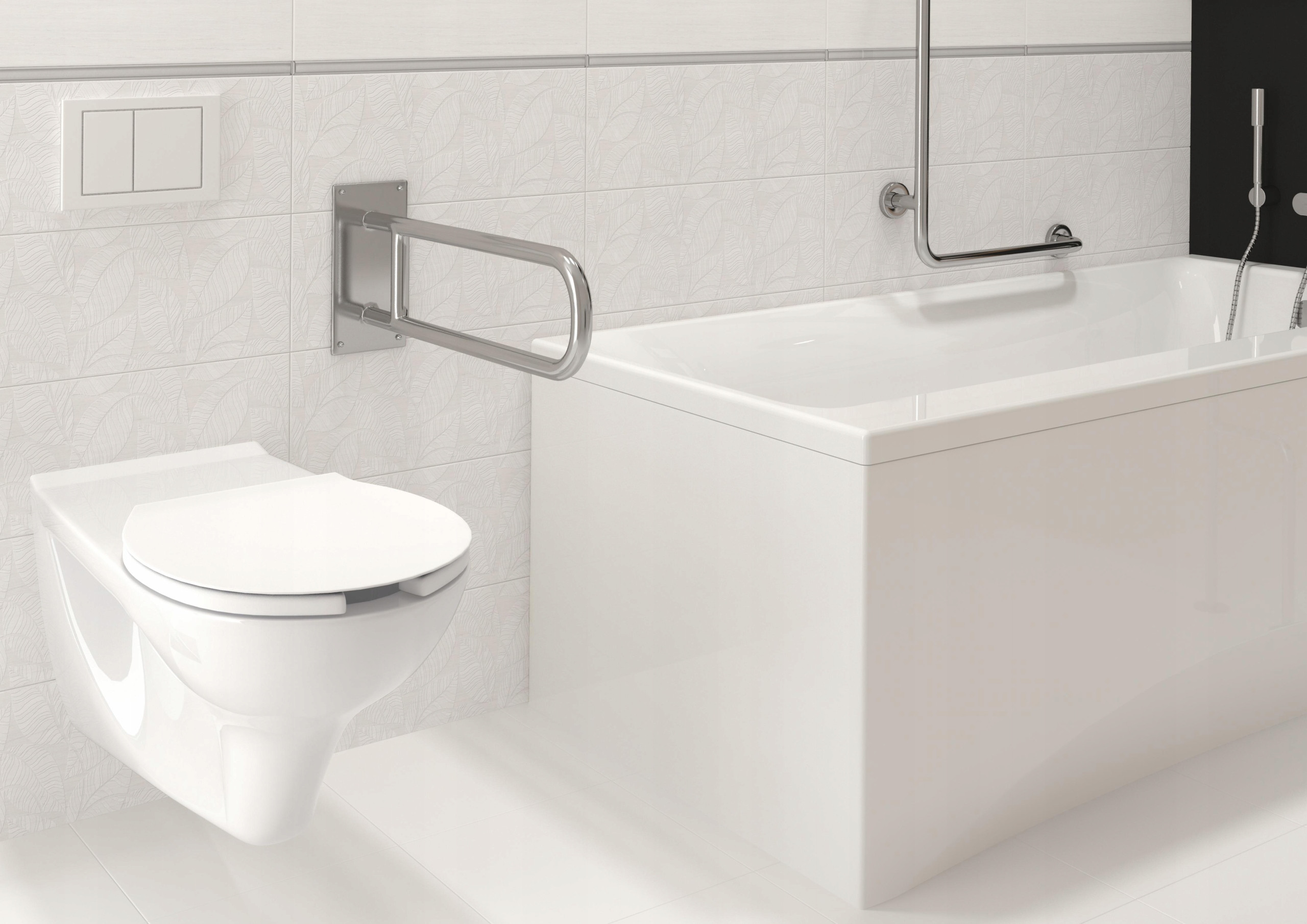 Cersanit K97-033 – Uchwyt ścienny 60cm stały dla komfortu i bezpieczeństwa