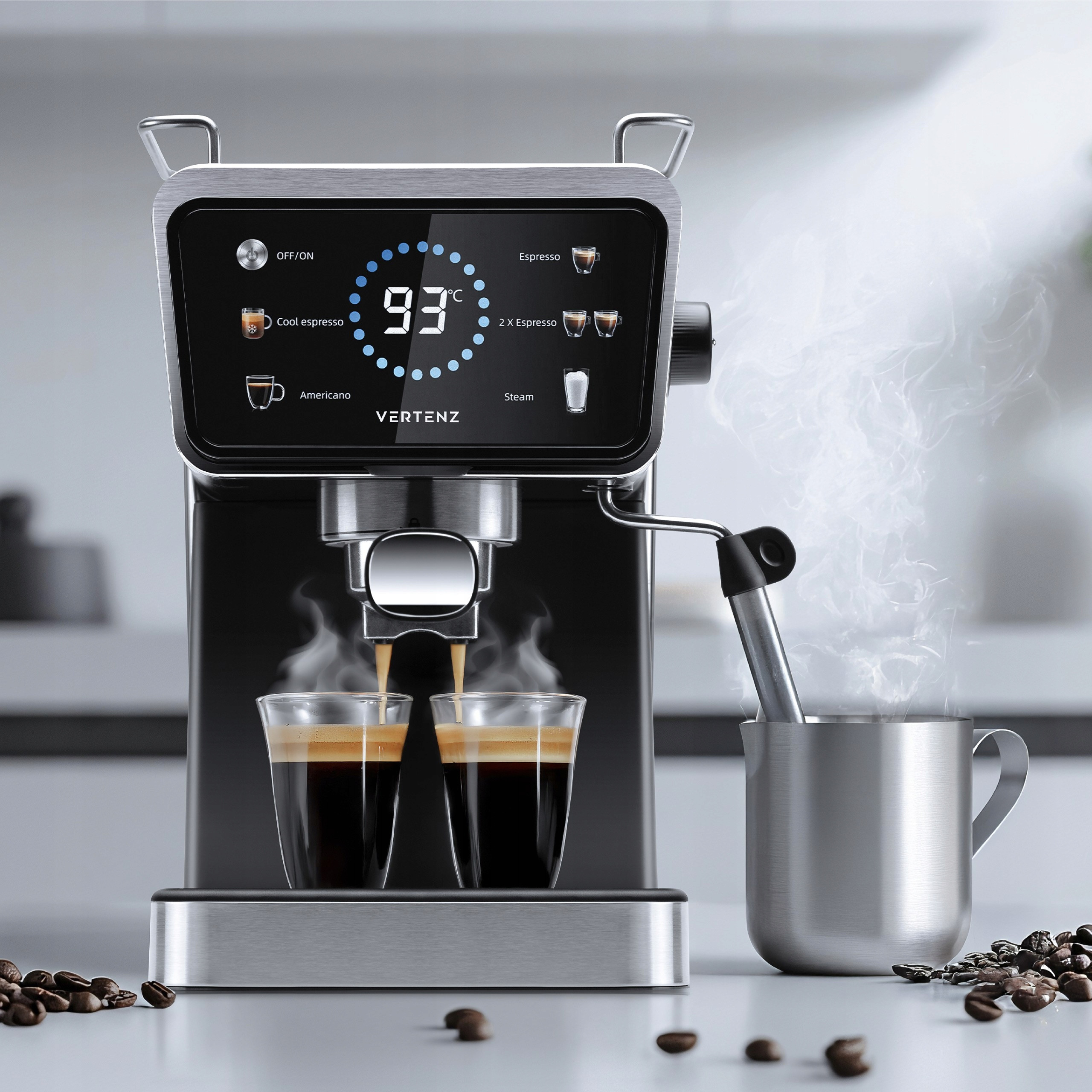 Ekspres Ciśnieniowy Kolbowy Vertenz 1350 W 20 Bar Thermoblock – Doskonała kawa w zasięgu ręki