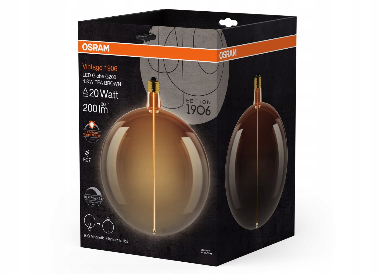 Ciepła biel 1800K dla przyjemnej atmosfery