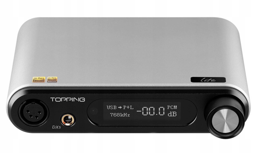 Topping DX5 Lite – Przetwornik cyfrowo-analogowy z wzmacniaczem słuchawkowym