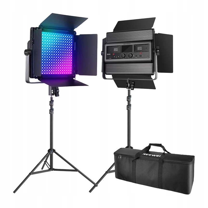2 Lampy LED NEEWER RGB1200 60W V4 – Profesjonalne oświetlenie do wideo